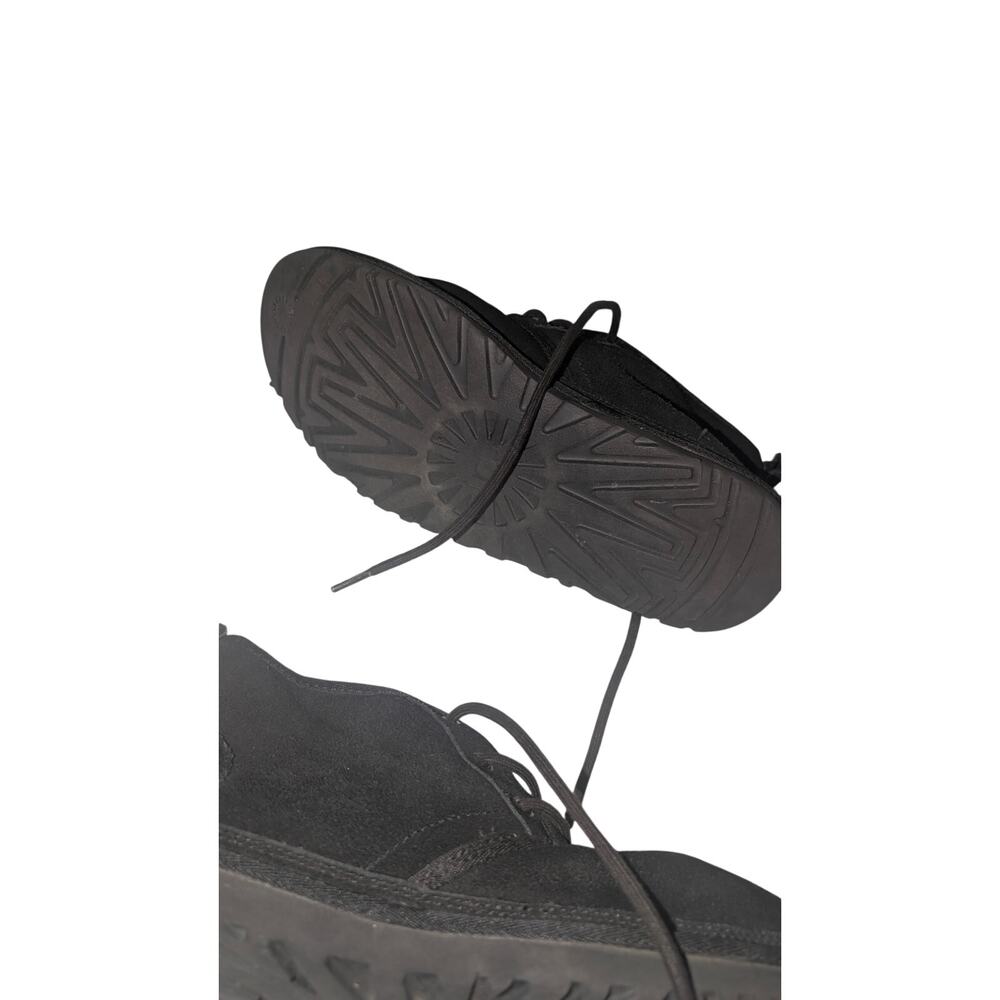 UGG Neumel Black Suede Lace Up Chukka Boots Size 10 - Picture 5 of 5